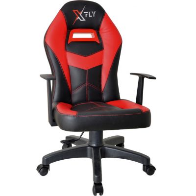Scaun de birou, Seatix, XFly Machete, 60x113x43 cm, Poliuretan, Roșu/Negru