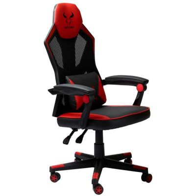 Scaun gaming Riotoro Spitfire M1, Mesh, Negru/Rosu