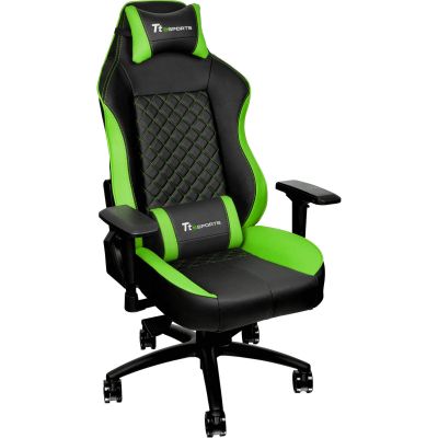 Scaun gaming Tt eSPORTS GT Comfort GC-GTC-BGLFDL-01, Negru/Verde