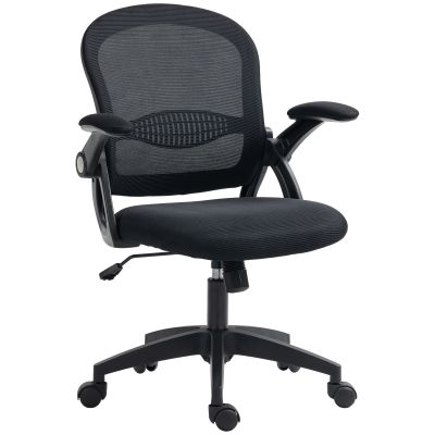 Vinsetto Scaun de Birou Ergonomic cu Spătar din Plasă, Scaun de Birou cu Înălțime Reglabilă, 65.5x61.5x88-97.5 cm, Negru | Aosom Romania