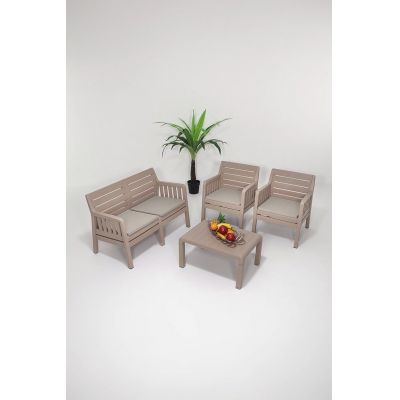 Set de gradina Lara 211S Takim Cappuccino 126x79x65 cm