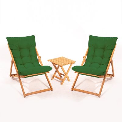 Set masa si scaune de gradina (3 piese) My005 Verde 40x40x40 cm