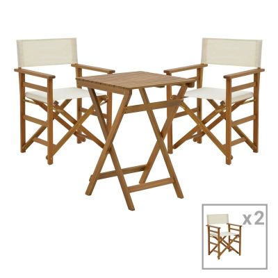 Set 3 buc masă și scaune pliabile de grădină Bistrual-Lazio Maro 50x50x70 cm