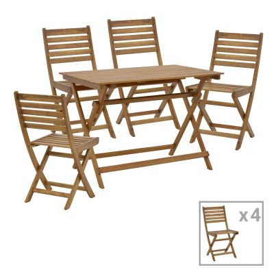 Set 5 buc masă și scaune pliabile de grădină Fatel-Jaybo Maro 100x65x72 cm