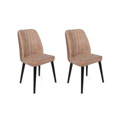 Set scaune (2 bucăți) Alfa Chair Set (2 Pieces), Kaki, 50x90x49 cm