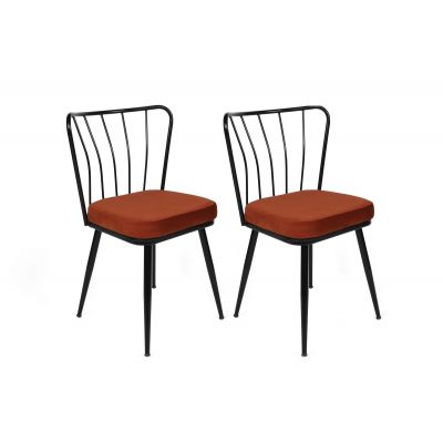 Set scaune (2 bucăți) Yıldız 944 Chair Set (2 Pieces), Albastru inchis, 43 x 82 x 42 cm