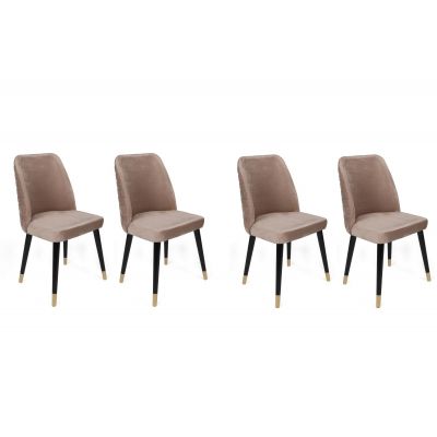 Set scaune (4 bucăți) Hugo V4 Chair Set (4 Pieces), Gri, 50x90x49 cm