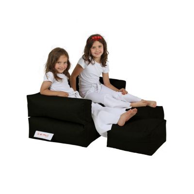 Fotoliu puf de gradina Kids Negru 35x20x40 cm