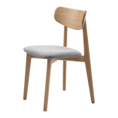 Scaun de dining gri deschis/în culoare naturală Elim – Unique Furniture