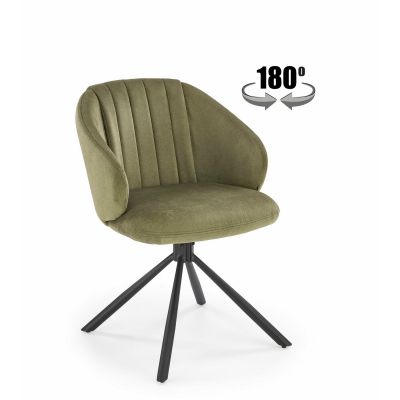 Scaun Rotativ Hadsund 533, 57x60x80cm, Stofa, Verde Olive