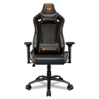 Scaun gaming Cougar Outrider S, reglabil, Negru/Portocaliu