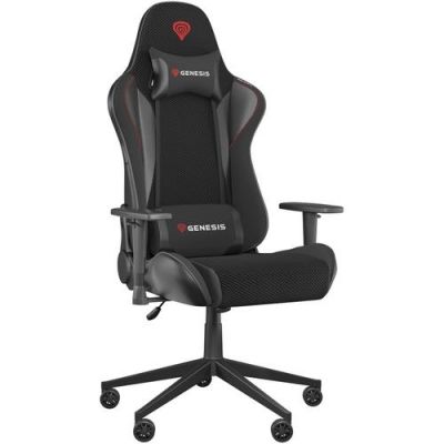 Scaun Gaming Genesis NITRO 440 G2, Baza Metalica, Tesatura SensiMesh, Spatar Textil Ajustabil 150°, Perna Lombar si Gat, Max 120 kg., Roti 60mm cu Invelis CareGlide Antiscratch (Negru)