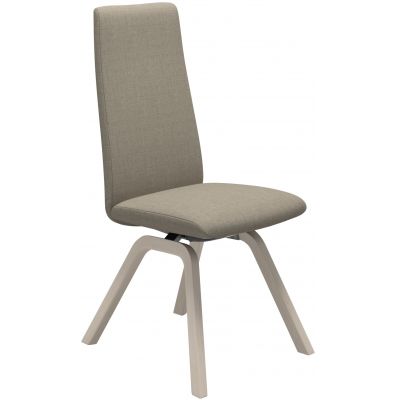 Scaun Stressless Laurel v2 High D200 M cadru whitewash tapiterie Silva Beige