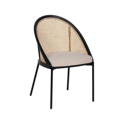 Scaun de dining bej/în culoare naturală – Ixia