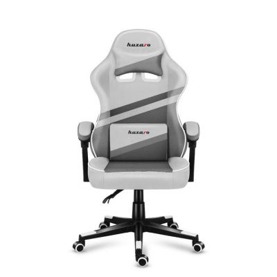 Scaun gaming Huzaro Force 4.4, max 130 kg, Mesh, Tehnologie SoftFlex, Perna lombara si de gat (Alb)