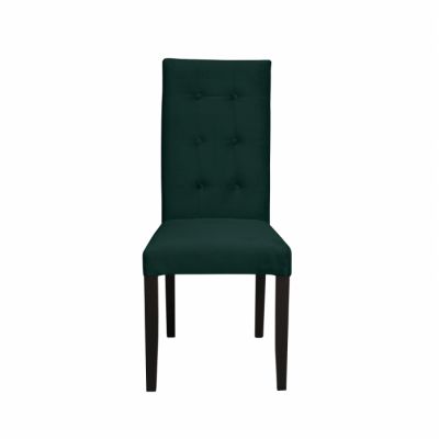 Scaun living TEO LUX, picioare lemn wenge, stofa verde smarald, 46x60x98 cm