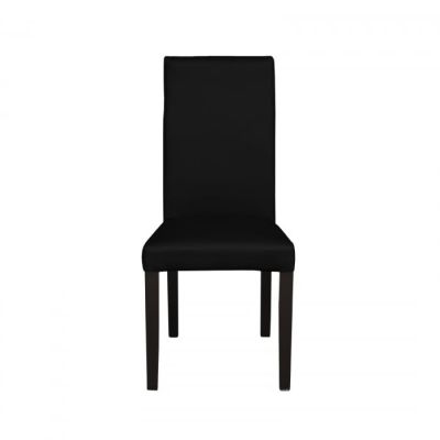 Scaun living TEO, picioare lemn wenge, piele ecologica negru, 46x46x97 cm