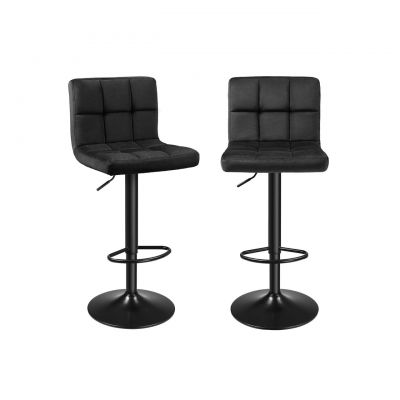 Set 2 scaune de bar reglabile Songmics Negru 38x44.5x115 cm