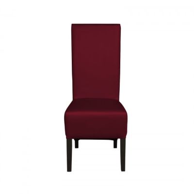 Scaun living VANESSA, picioare lemn wenge, piele ecologica bordo, 47x60x110 cm