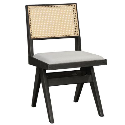 Scaun Model Winslow, Negru/Gri, 46.5x55.8x82 cm