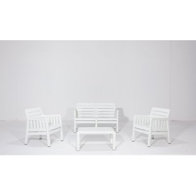 Set de gradina Lara 211S Alb 126x79x65 cm