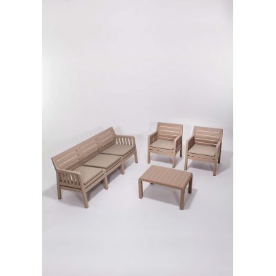 Set de gradina Lara 311S Takim Cappuccino 190x79x65 cm