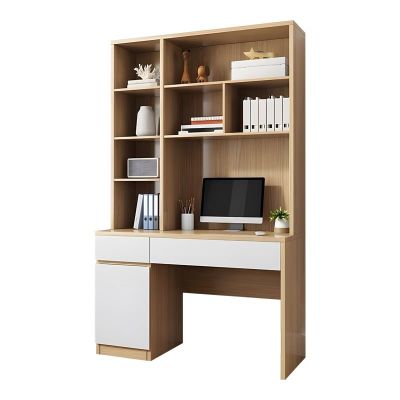 Birou cu biblioteca Pertin Pako World Alb 120x58x195 cm