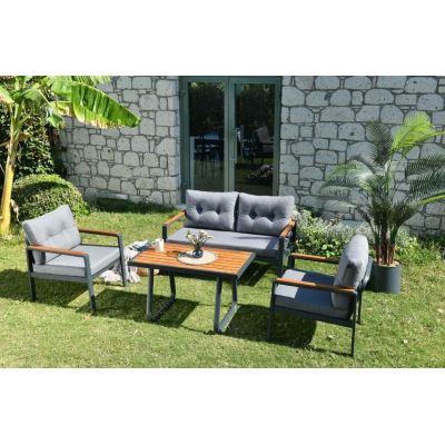 Set de gradina Tivoli Gri 129.5x74.5x74.5 cm